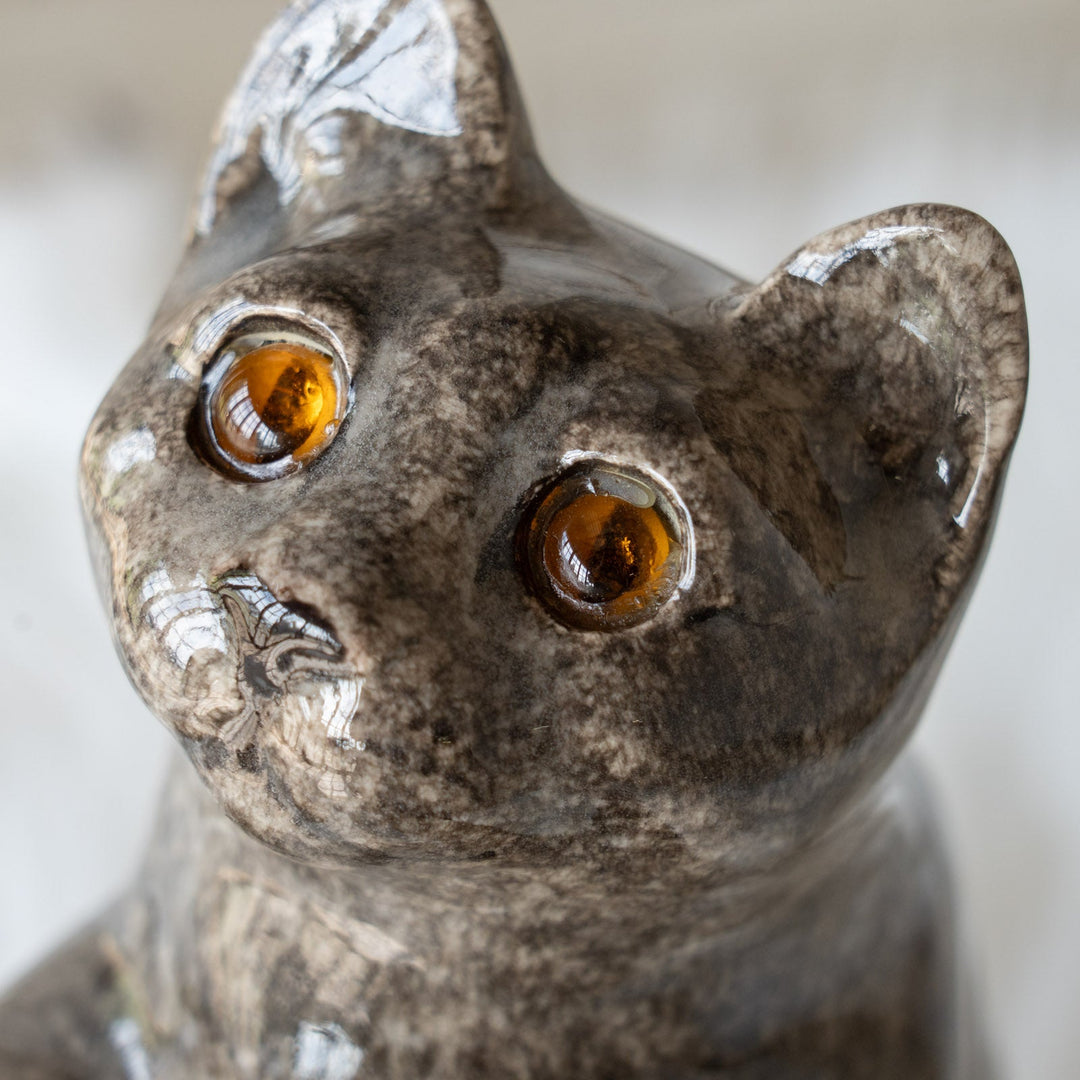 【Winstanley Cat ウィンスタンレイ キャット】◇キラキラした表情で二本足で立つ Solid grey グレー /25F
