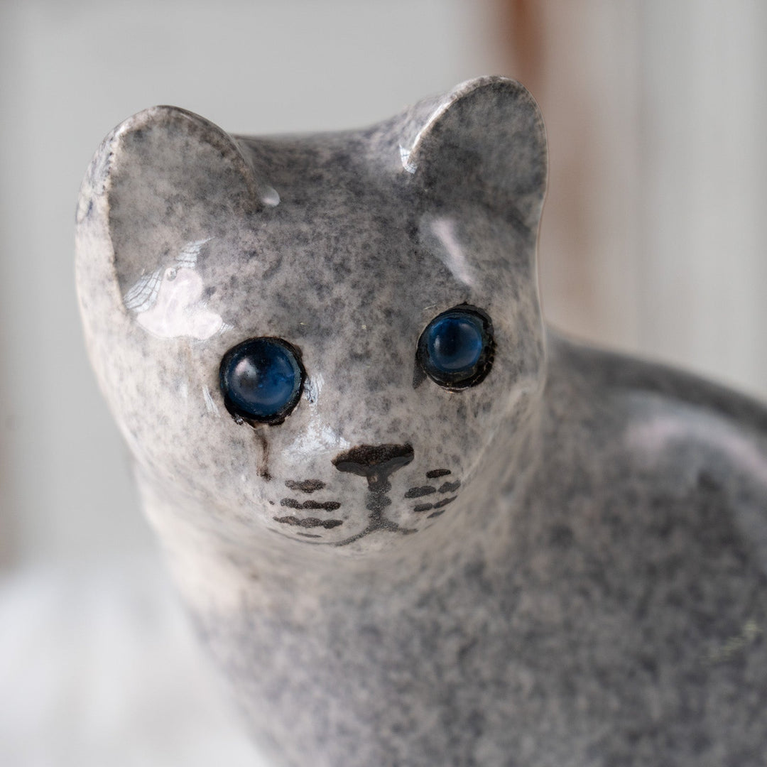 【Winstanley Cat ウィンスタンレイ キャット】◇座ってこちらを見つめる表情が愛らしい ブルーアイ Solid Blue ブルー
