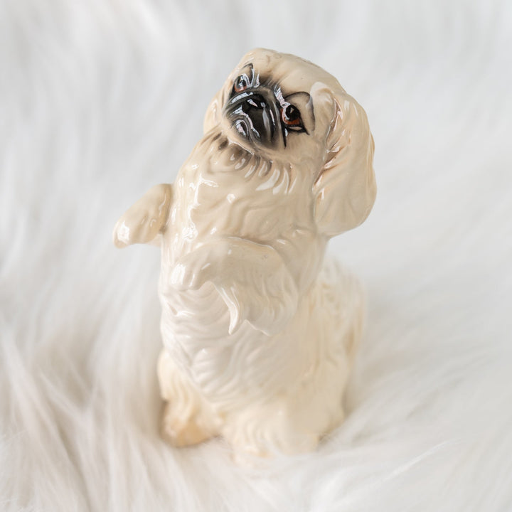 【BESWICK ベスウィック】遊んでほしそうに二本足で立つ ペキニーズ ドッグフィギュリン /25F
