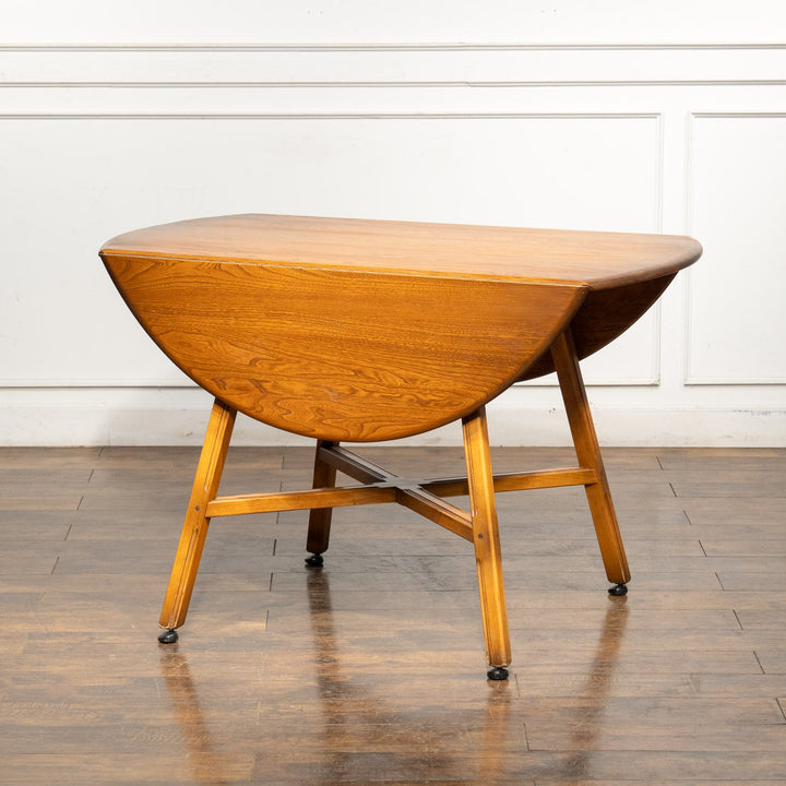英国【ERCOL アーコール】スペースやシーンに合わせて調整できる天板が使いやすい ドロップリーフテーブル