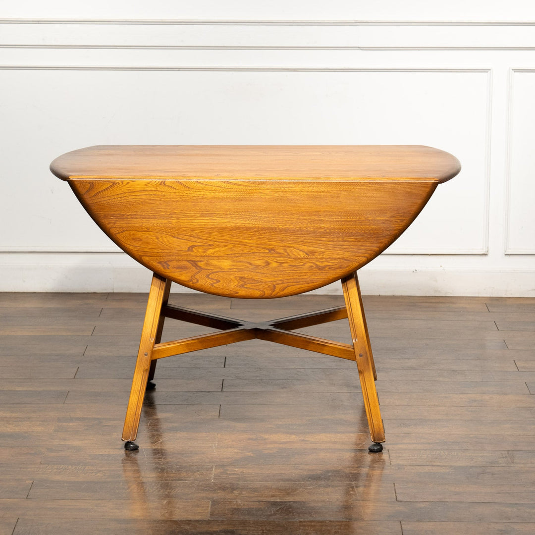 英国【ERCOL アーコール】スペースやシーンに合わせて調整できる天板が使いやすい ドロップリーフテーブル