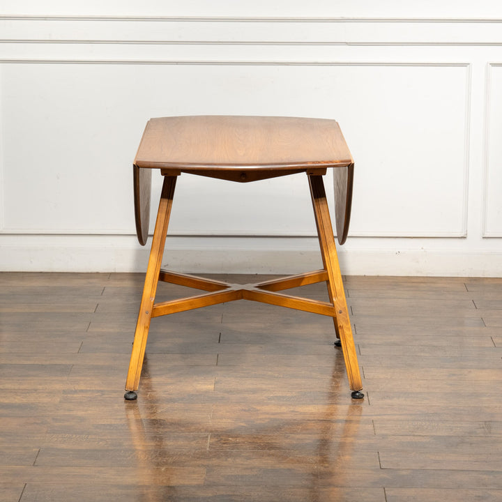 英国【ERCOL アーコール】スペースやシーンに合わせて調整できる天板が使いやすい ドロップリーフテーブル