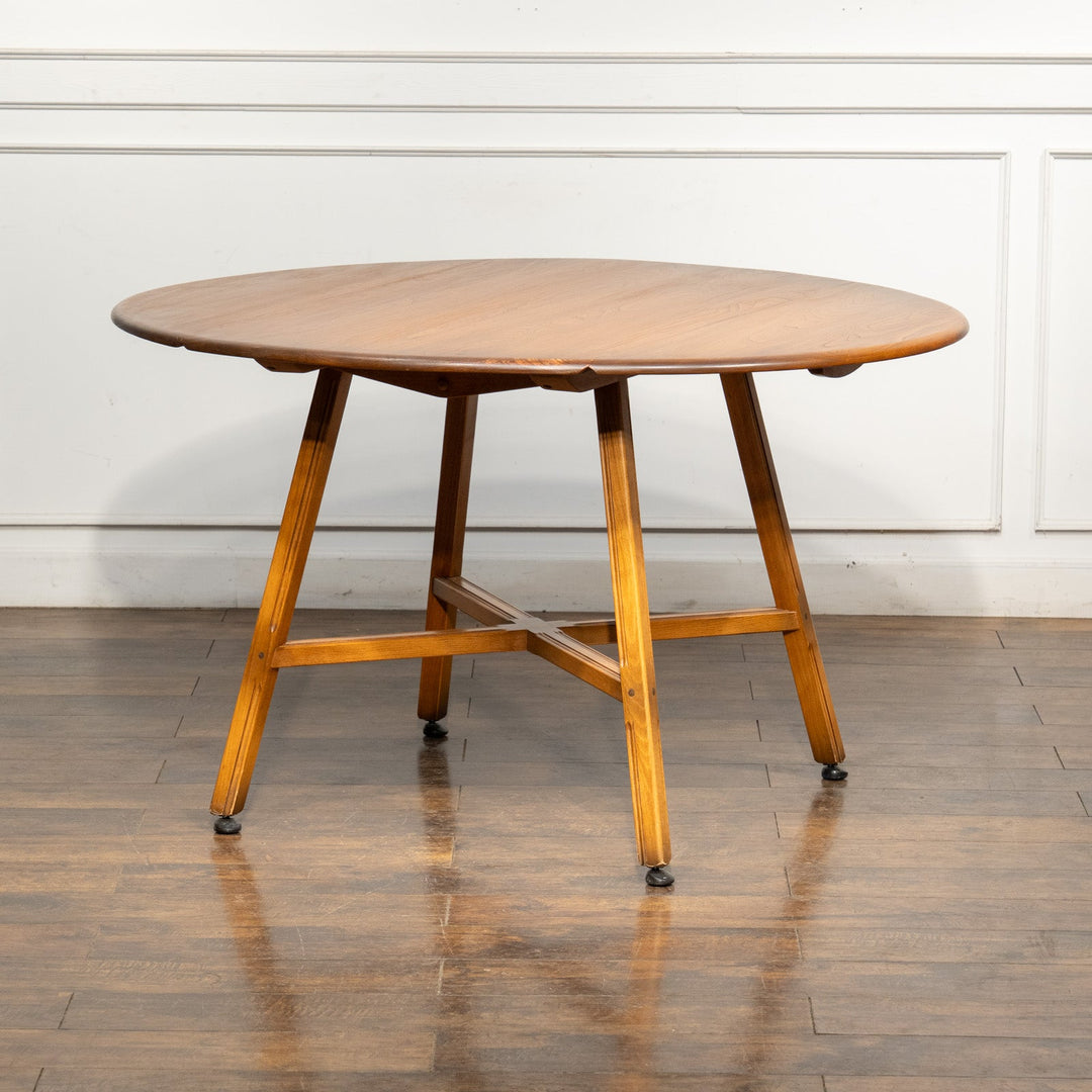英国【ERCOL アーコール】スペースやシーンに合わせて調整できる天板が使いやすい ドロップリーフテーブル