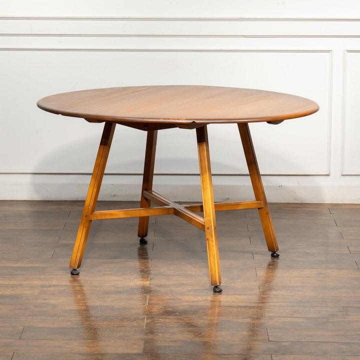 英国【ERCOL アーコール】スペースやシーンに合わせて調整できる天板が使いやすい ドロップリーフテーブル