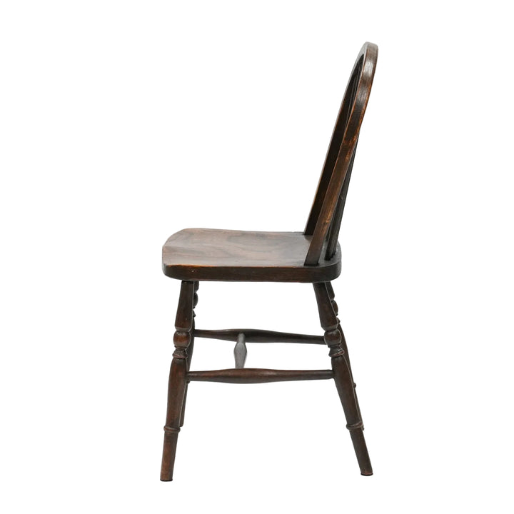 車輪モチーフの透かし彫りが特徴 カントリー家具の定番 ホイールバック ウィンザーチェア /25G-1