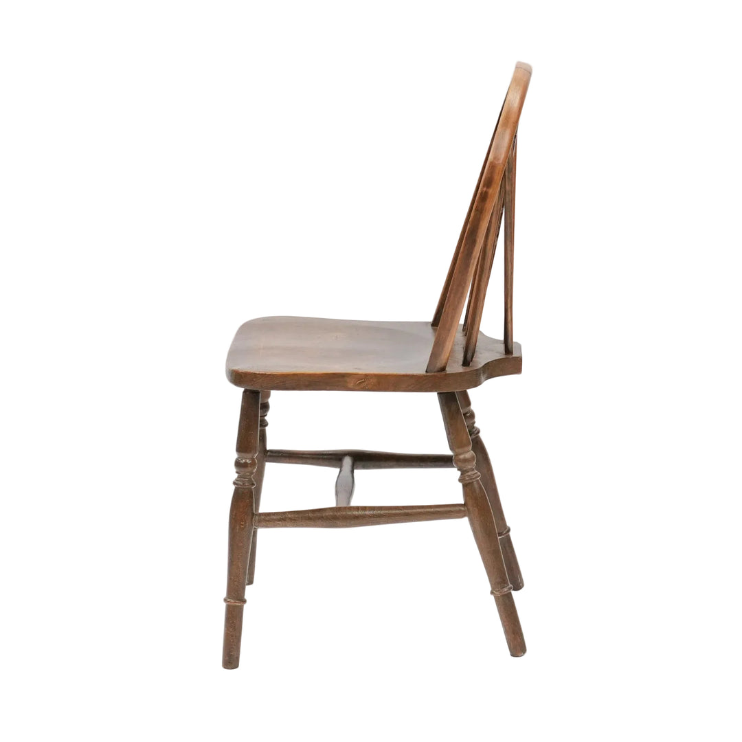 車輪モチーフの透かし彫りが特徴 カントリー家具の定番 ホイールバック ウィンザーチェア /25G-14