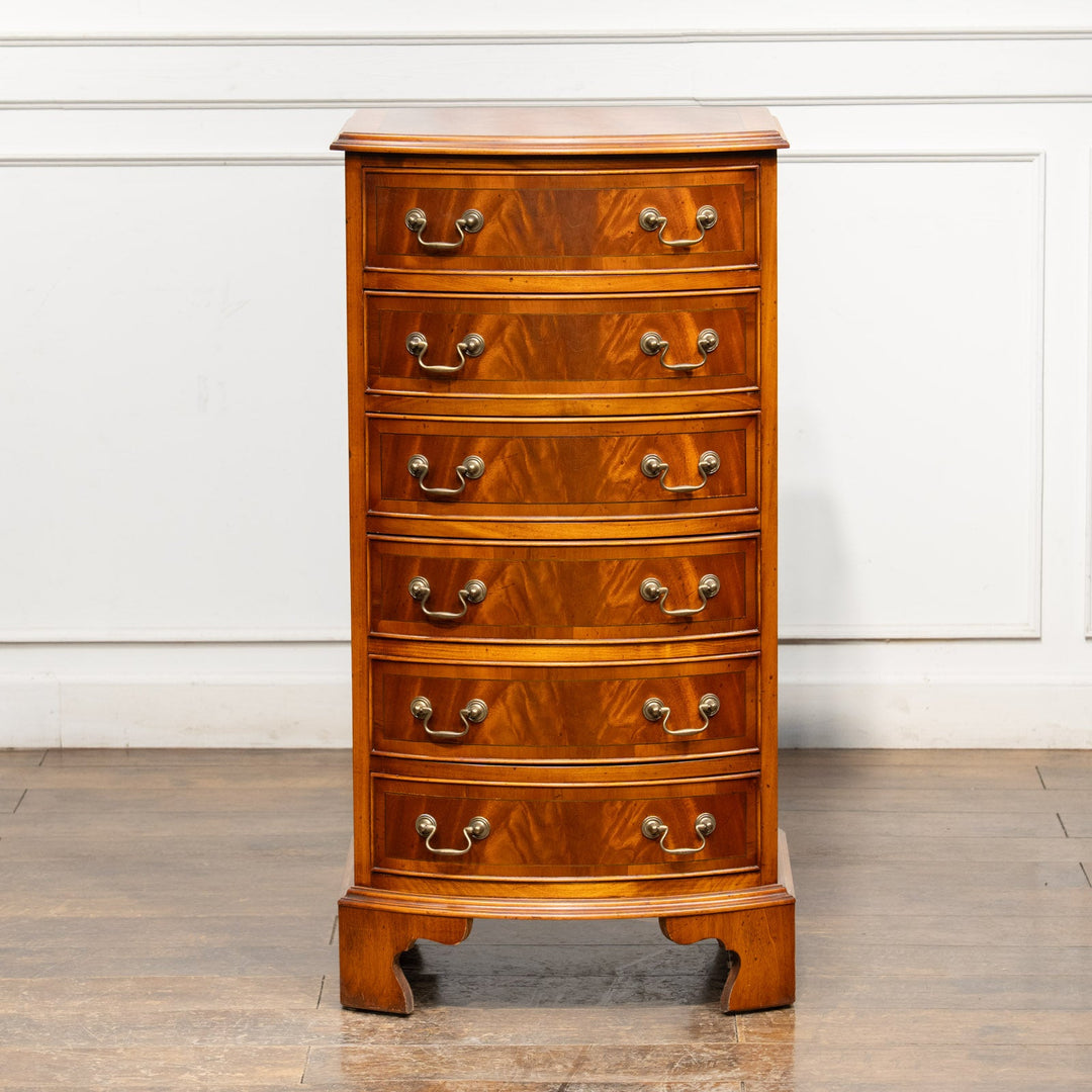 ウォールナット スワンネックハンドル ブラケットフィート 6段 スモールチェスト /25G