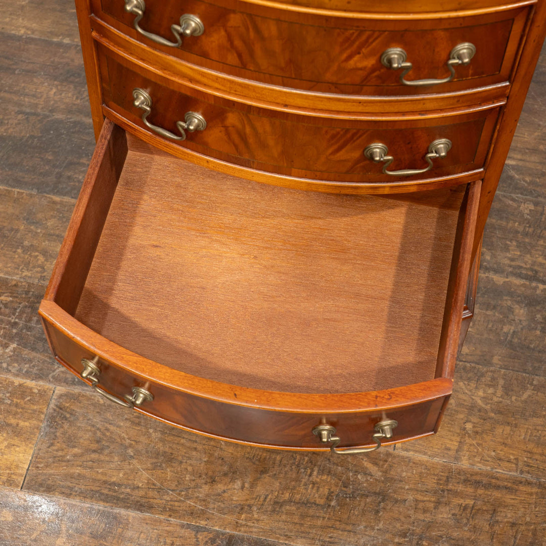 ウォールナット スワンネックハンドル ブラケットフィート 6段 スモールチェスト /25G