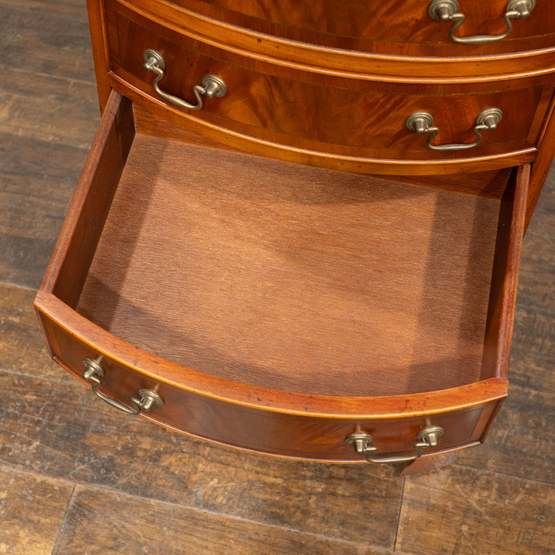 ウォールナット スワンネックハンドル ブラケットフィート 6段 スモールチェスト /25G