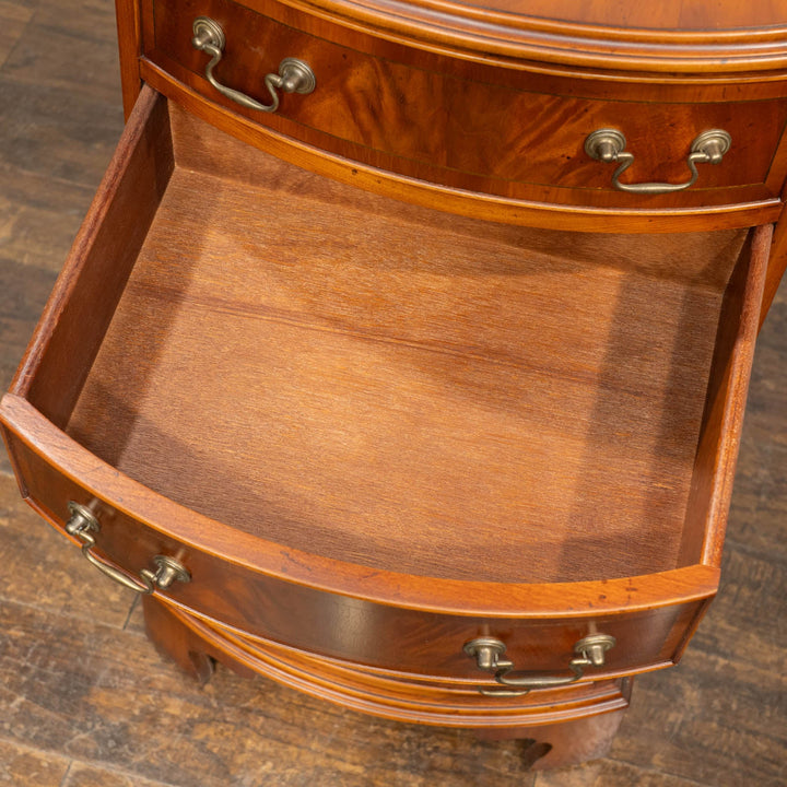 ウォールナット スワンネックハンドル ブラケットフィート 6段 スモールチェスト /25G