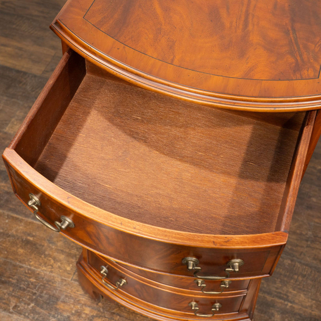 ウォールナット スワンネックハンドル ブラケットフィート 6段 スモールチェスト /25G