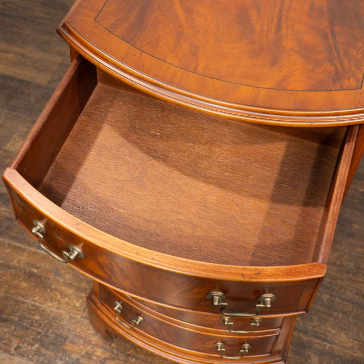 ウォールナット スワンネックハンドル ブラケットフィート 6段 スモールチェスト /25G