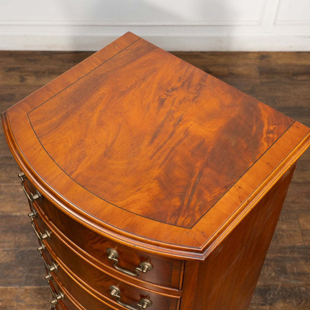 ウォールナット スワンネックハンドル ブラケットフィート 6段 スモールチェスト /25G