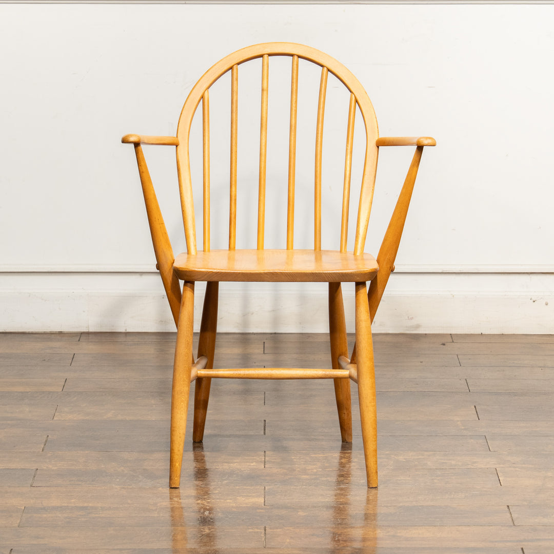 英国【ERCOL アーコール】エルム 6本スポーク ウィンザー フープバックアームチェア No.370A /25G-4