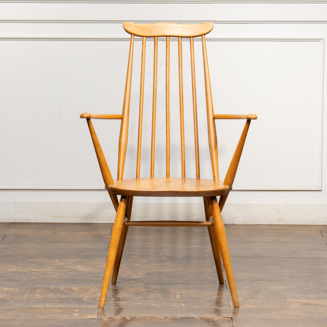 英国【ERCOL アーコール】スラッとしたハイバックが特徴的 ウィンザー ゴールドスミスアームチェア No.369A /25G-A5