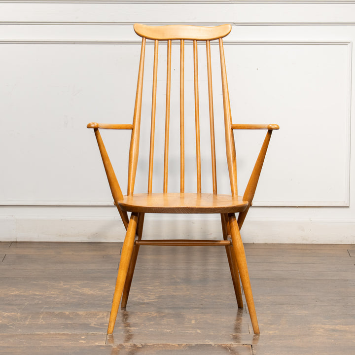 英国【ERCOL アーコール】スラッとしたハイバックが特徴的 ウィンザー ゴールドスミスアームチェア No.369A /25G-A5