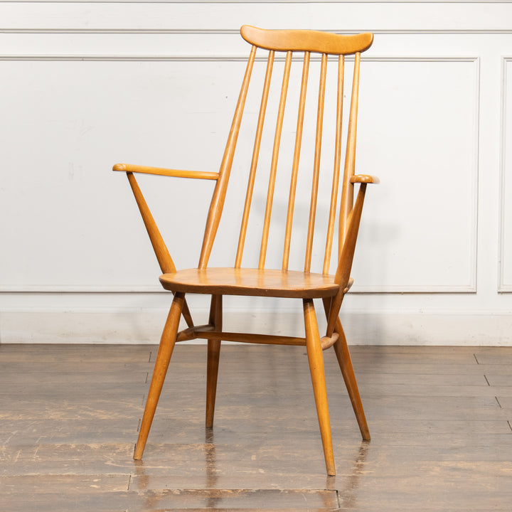 英国【ERCOL アーコール】スラッとしたハイバックが特徴的 ウィンザー ゴールドスミスアームチェア No.369A /25G-A7