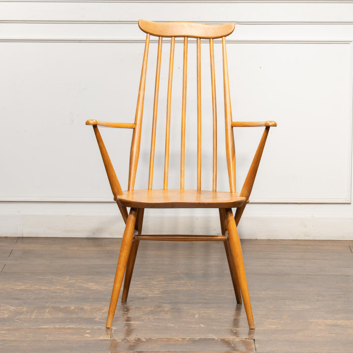 英国【ERCOL アーコール】スラッとしたハイバックが特徴的 ウィンザー ゴールドスミスアームチェア No.369A /25G-A7