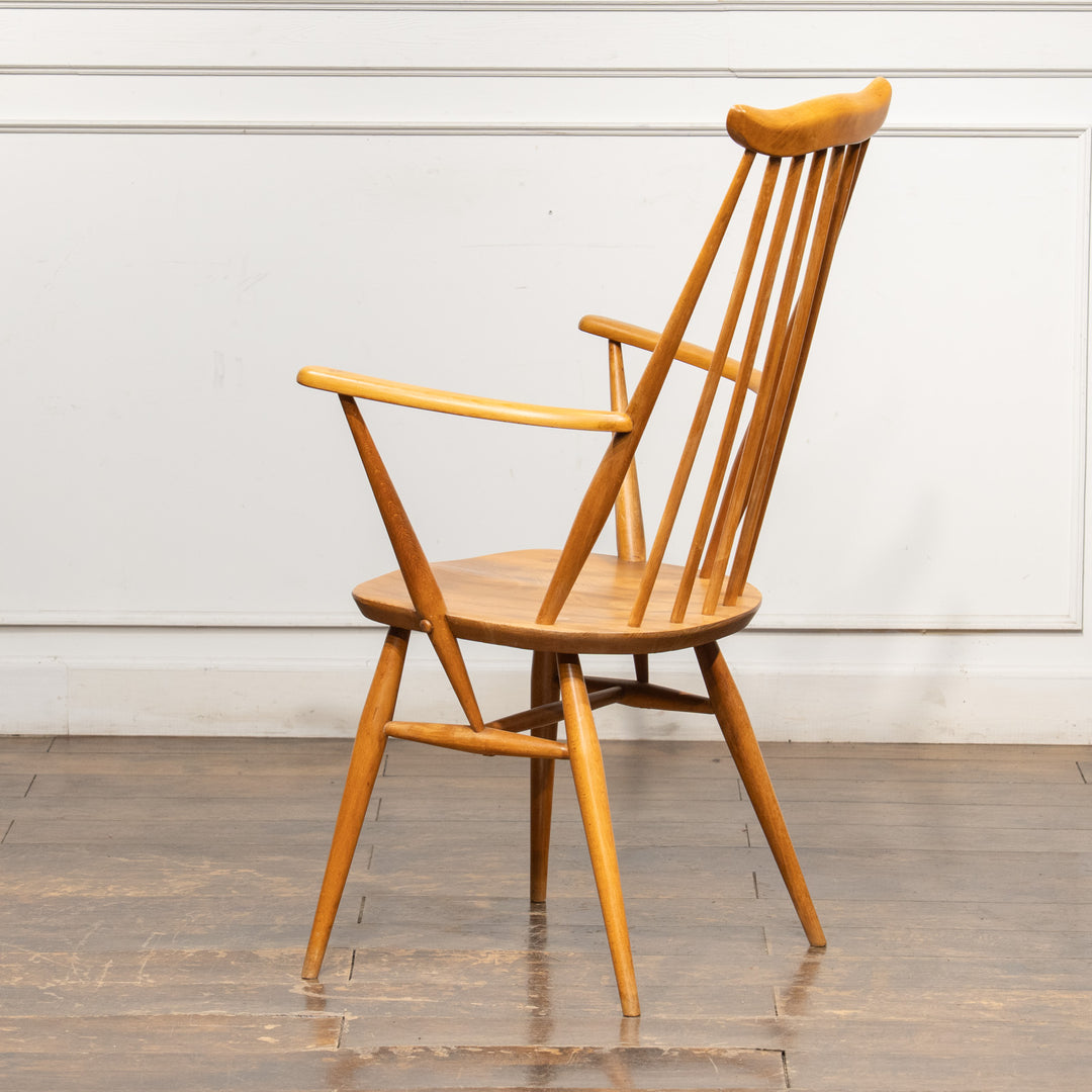 英国【ERCOL アーコール】スラッとしたハイバックが特徴的 ウィンザー ゴールドスミスアームチェア No.369A /25G-A7