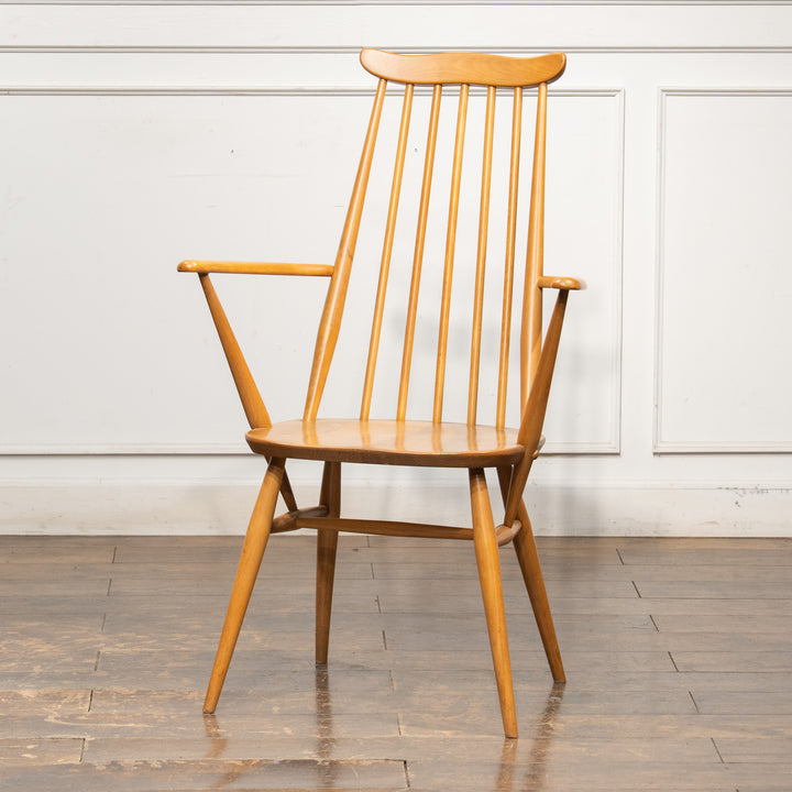 英国【ERCOL アーコール】スラッとしたハイバックが特徴的 ウィンザー ゴールドスミスアームチェア No.369A /25G-A8