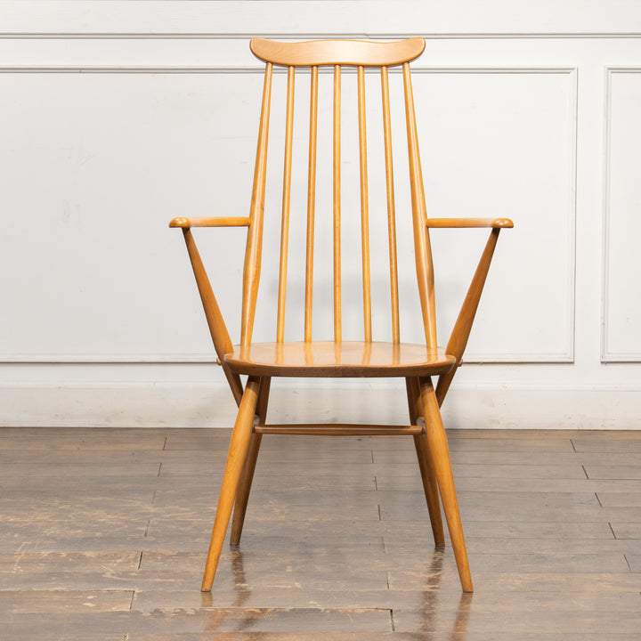 英国【ERCOL アーコール】スラッとしたハイバックが特徴的 ウィンザー ゴールドスミスアームチェア No.369A /25G-A8