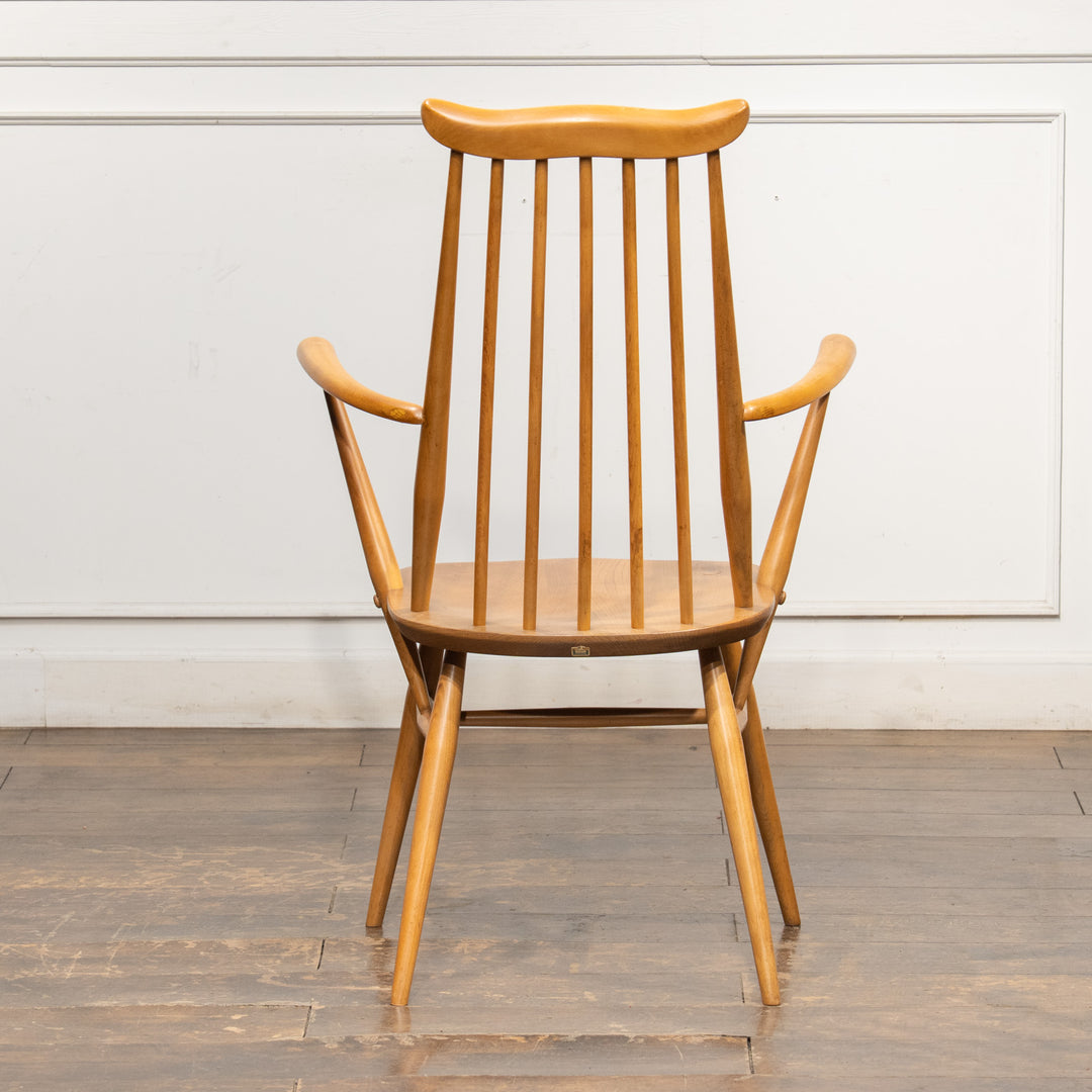 英国【ERCOL アーコール】スラッとしたハイバックが特徴的 ウィンザー ゴールドスミスアームチェア No.369A /25G-A8