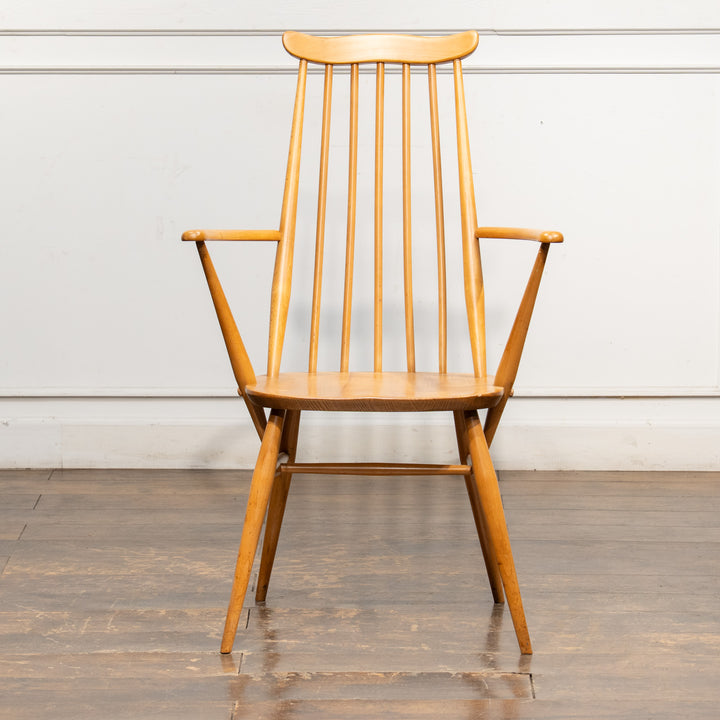 英国【ERCOL アーコール】スラッとしたハイバックが特徴的 ウィンザー ゴールドスミスアームチェア No.369A /25G-A9