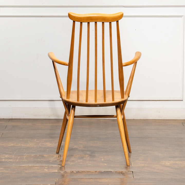 英国【ERCOL アーコール】スラッとしたハイバックが特徴的 ウィンザー ゴールドスミスアームチェア No.369A /25G-A9