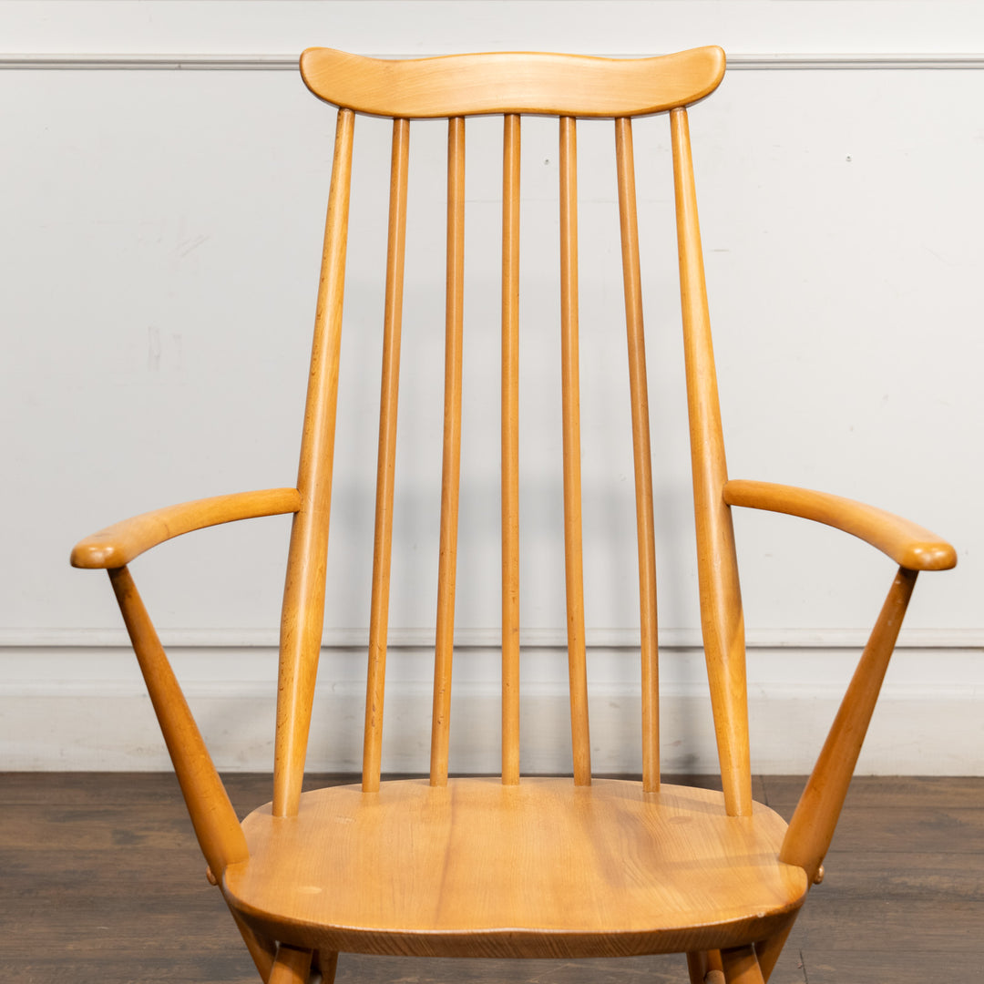 英国【ERCOL アーコール】スラッとしたハイバックが特徴的 ウィンザー ゴールドスミスアームチェア No.369A /25G-A9
