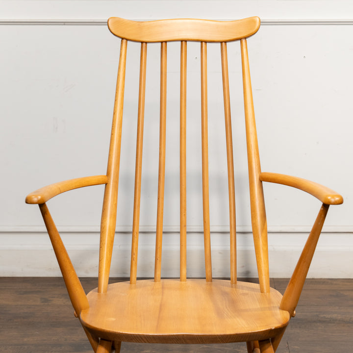 英国【ERCOL アーコール】スラッとしたハイバックが特徴的 ウィンザー ゴールドスミスアームチェア No.369A /25G-A9