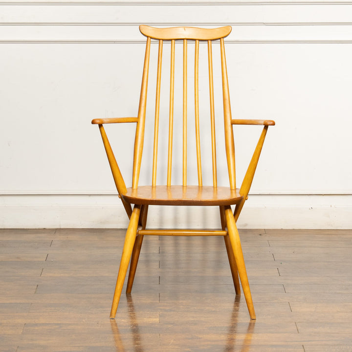 英国【ERCOL アーコール】スラッとしたハイバックが特徴的 ゴールドスミスアームチェア 369A Windsor ウインザー /25G-10