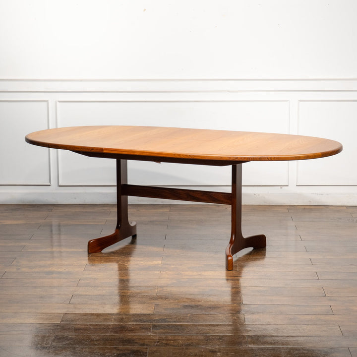 英国【G-PLAN ジープラン Fresco フレスコ】ホエールレッグ エクステンション オーバルテーブル No.4388D /25G-E