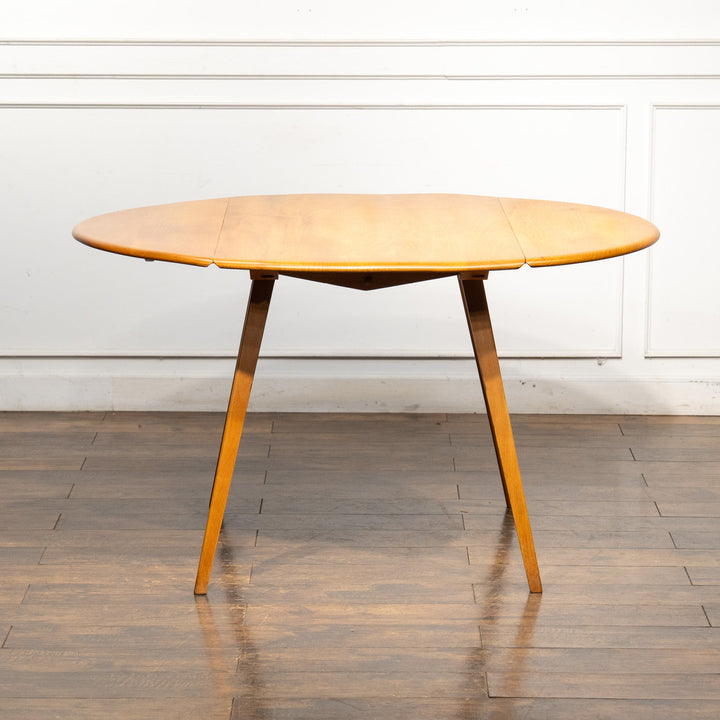 英国【ERCOL アーコール】スペースやシーンに合わせて調整できる ドロップリーフ ダイニングテーブル N0.384 /25G-2