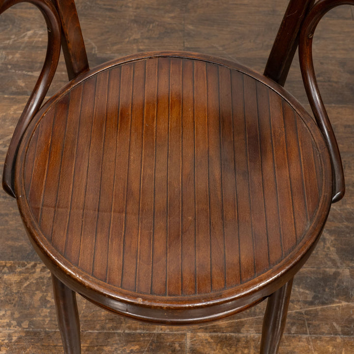 【Mundus ムンダス】包み込むような背もたれとアームで快適な座り心地 ビーチ ベントウッド アームチェア /25G-2