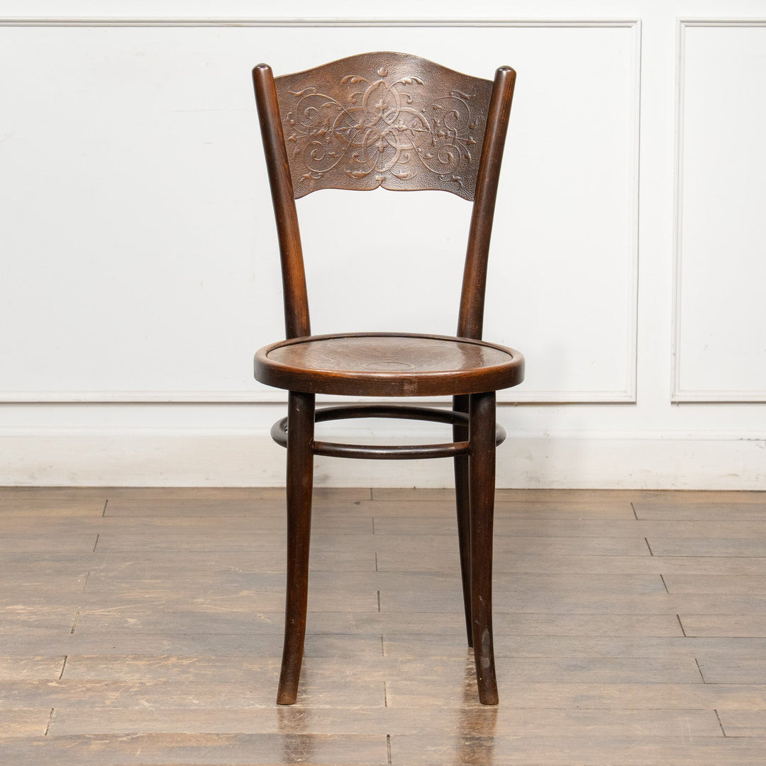 【THONET トーネット】フラワーモチーフ パネルバック ベントウッドチェア /25G-2