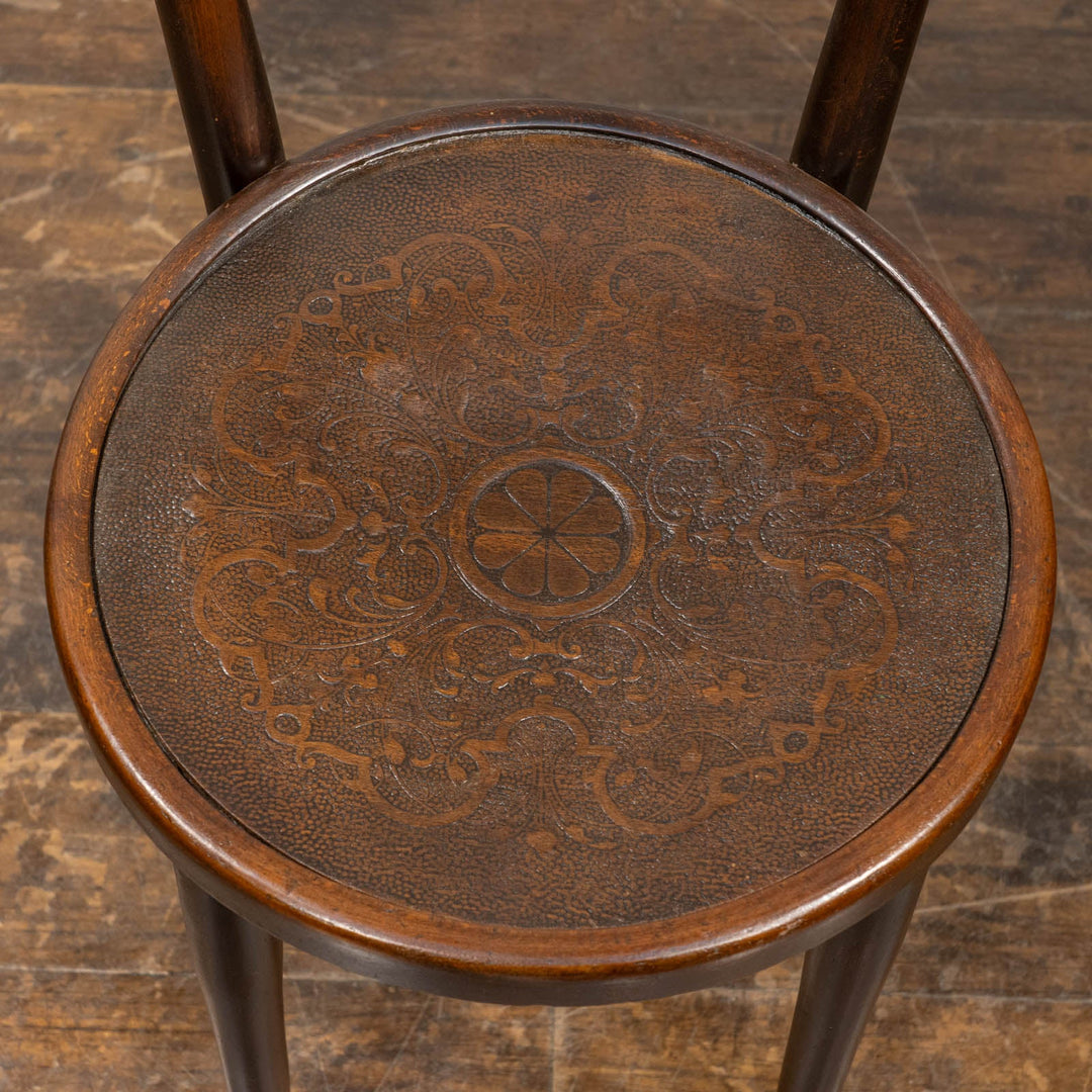 【THONET トーネット】フラワーモチーフ パネルバック ベントウッドチェア /25G-2