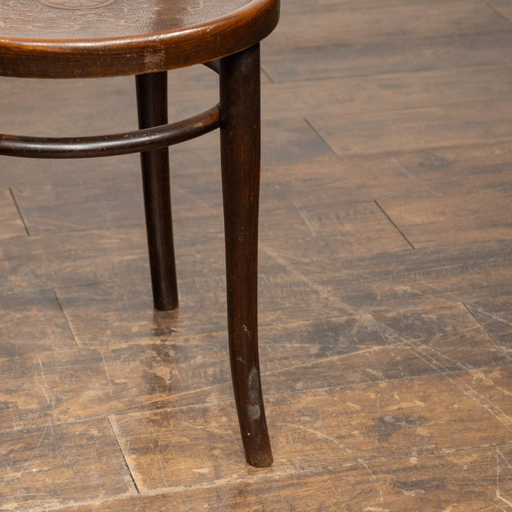 【THONET トーネット】フラワーモチーフ パネルバック ベントウッドチェア /25G-2