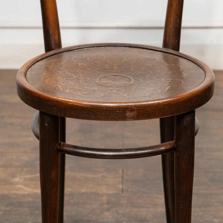 【THONET トーネット】フラワーモチーフ パネルバック ベントウッドチェア /25G-2