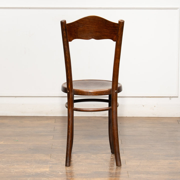 シェルモチーフのエンボス加工が美しい パネルバック ベントウッドチェア /25G-2