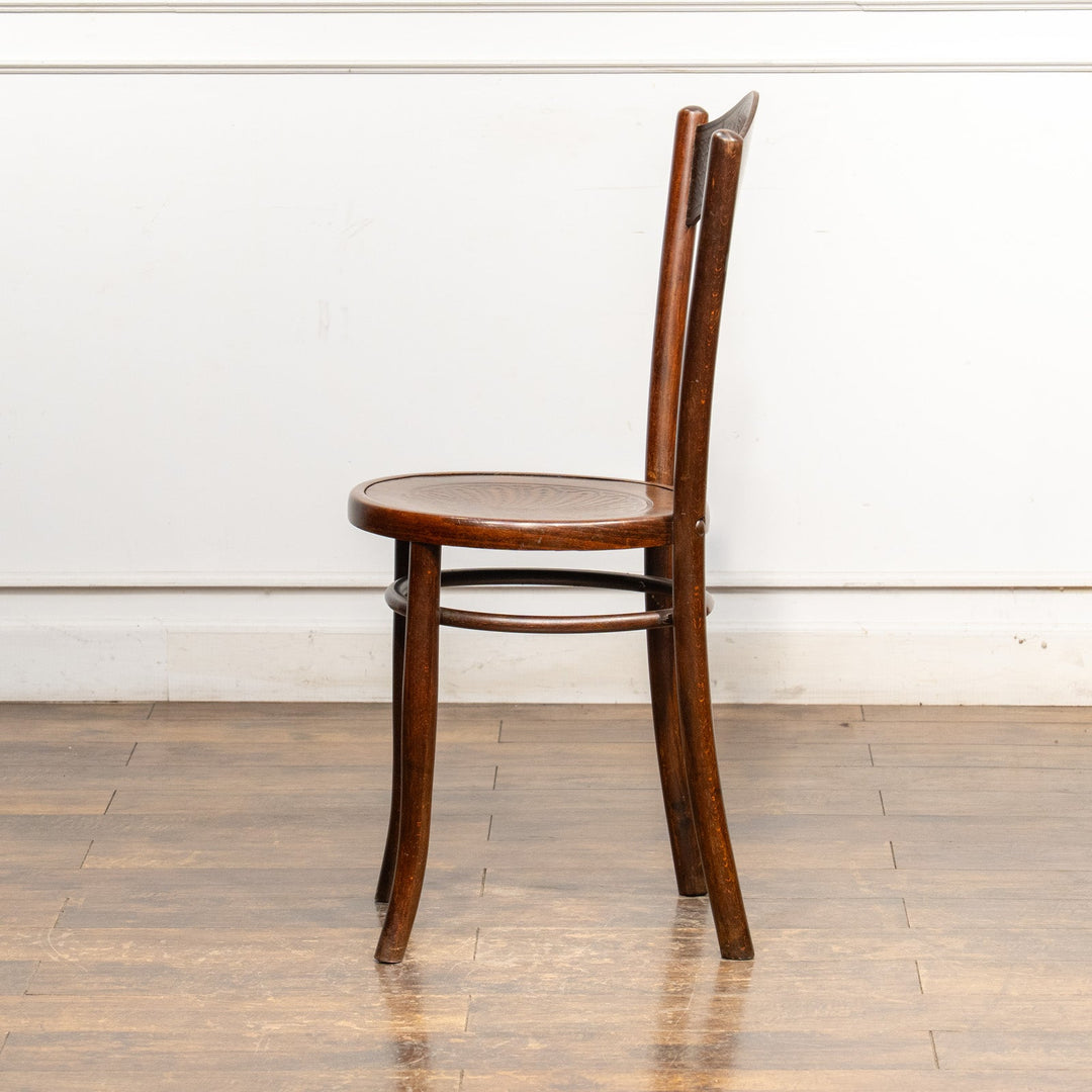 【Mundus ムンダス】シェルモチーフのエンボス加工が美しい パネルバック ベントウッドチェア /25G-4