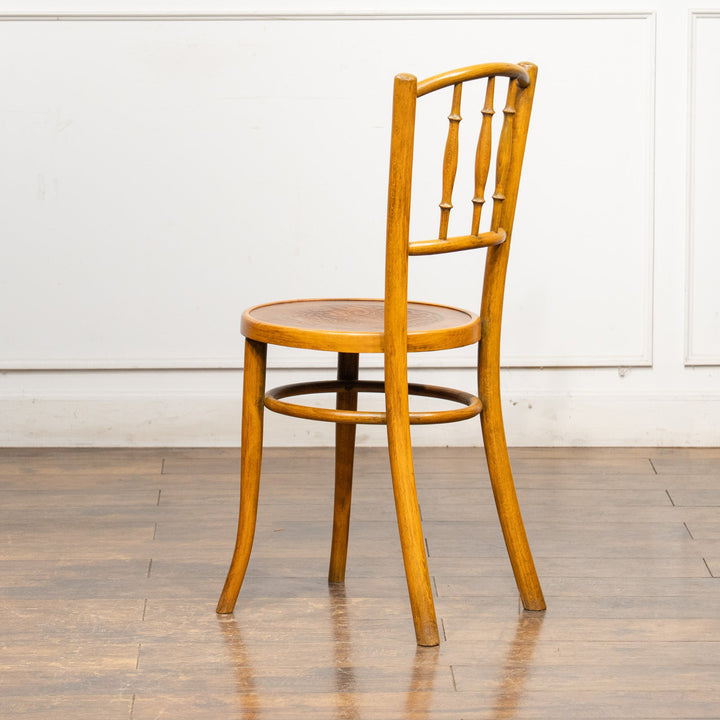 竹モチーフの背もたれが特徴的 バンブーバック ベントウッドチェア /25G-1