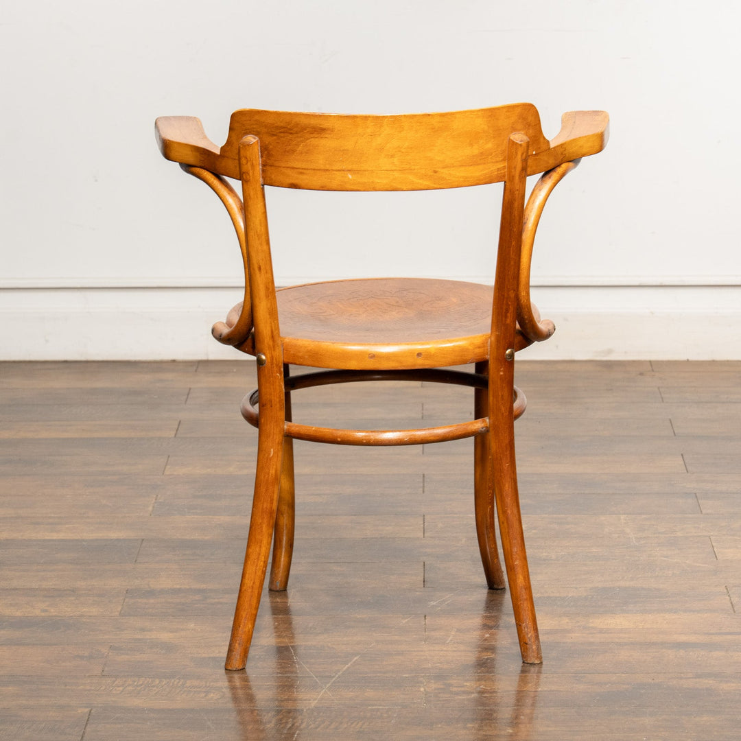 【FISCHEL フィッシェル】包み込むような背もたれとアームで快適な座り心地 ビーチ ベントウッド アームチェア /25G-5