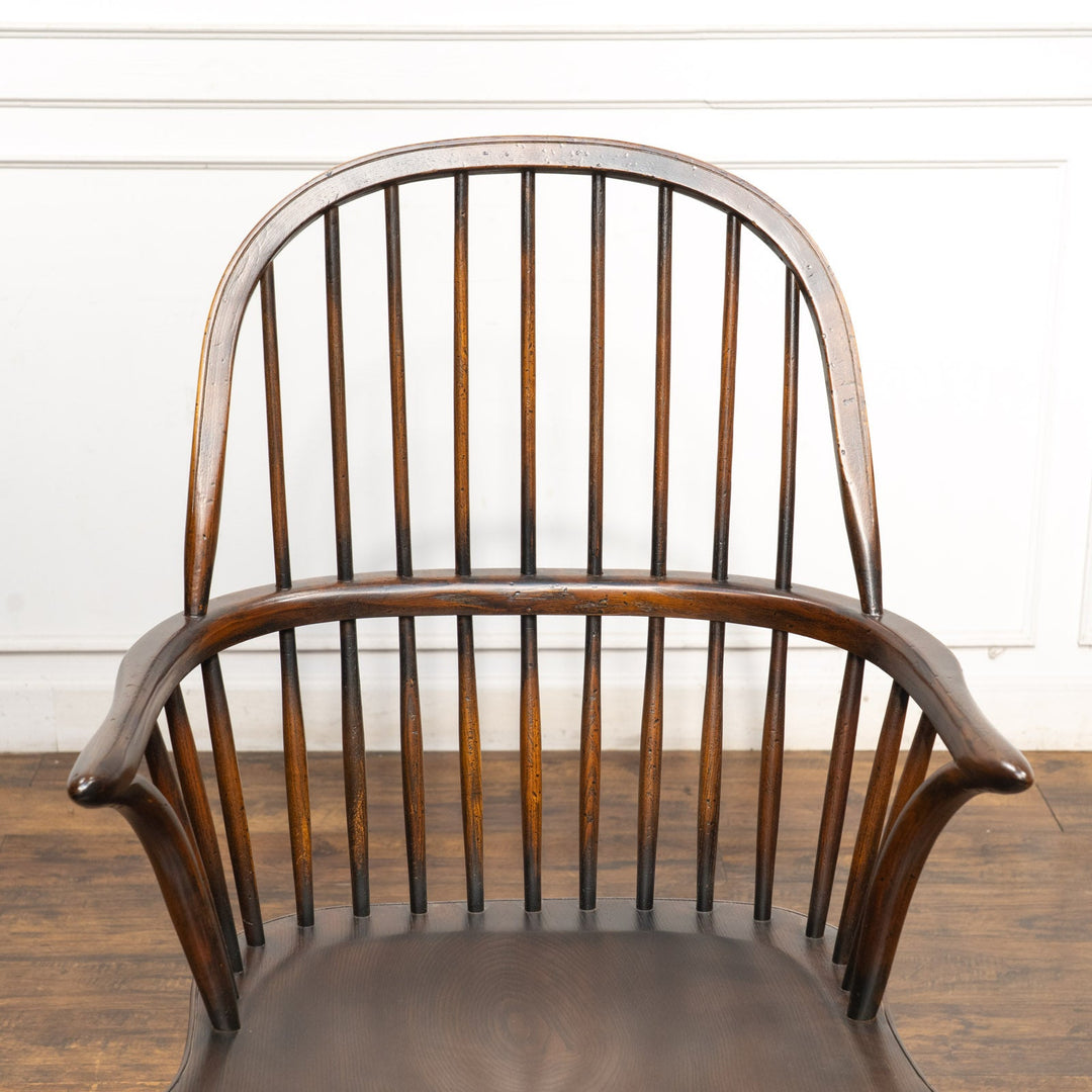 頑丈なダブルボウバックの背もたれが包み込む レアモデル ウィンザー アームチェア /25G-1