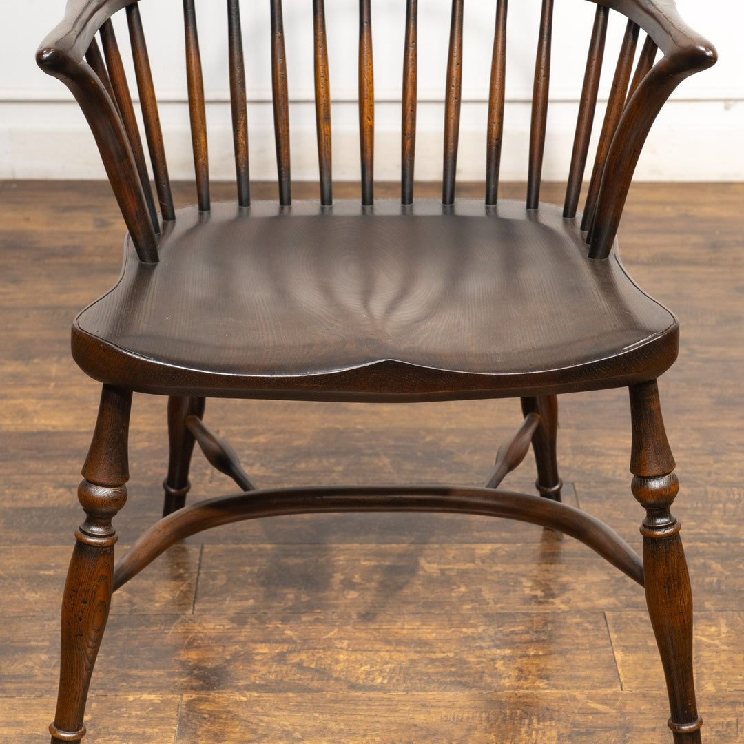 頑丈なダブルボウバックの背もたれが包み込む レアモデル ウィンザー アームチェア /25G-1