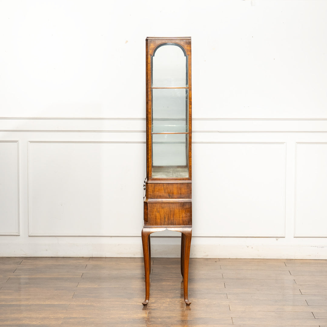 アーチ型の扉デザインや華奢なカブリオールレッグが気品を感じる ディスプレイキャビネット /25G