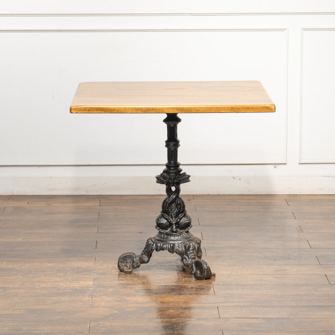 デコラティブなアイアンレッグが目を惹く オーク パブテーブル /25G-1