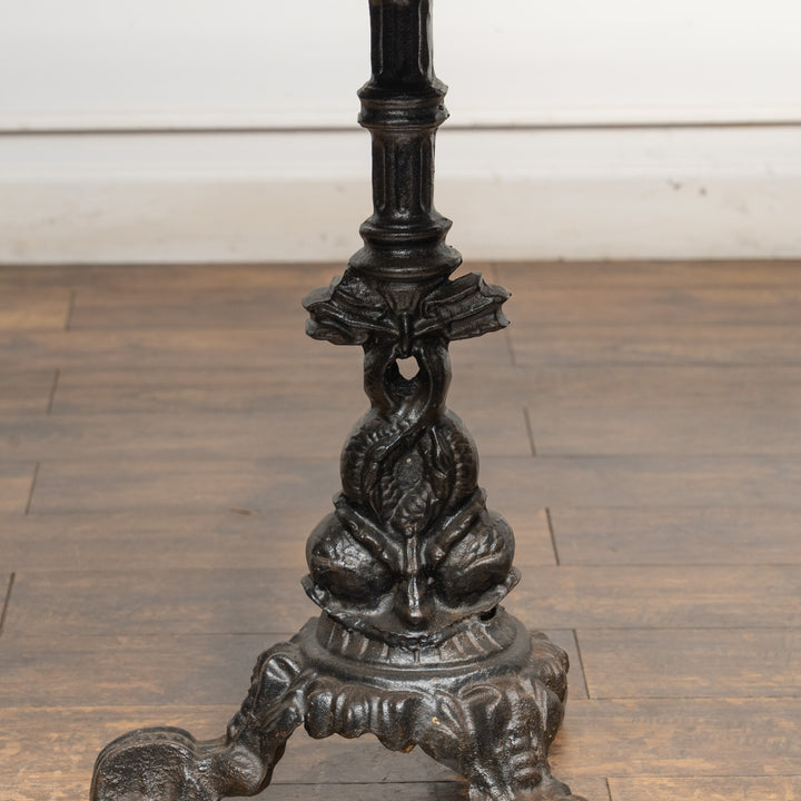 デコラティブなアイアンレッグが目を惹く オーク パブテーブル /25G-1