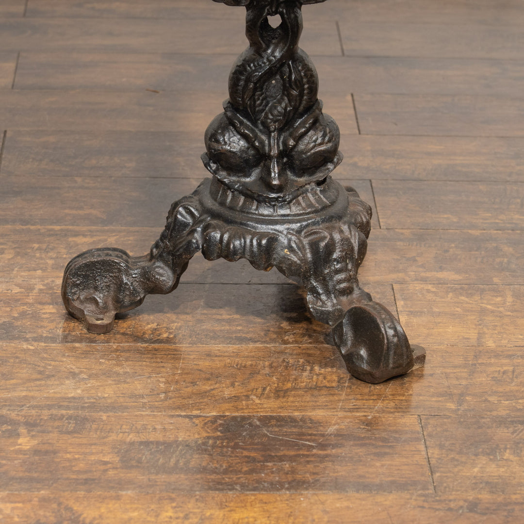 デコラティブなアイアンレッグが目を惹く オーク パブテーブル /25G-1