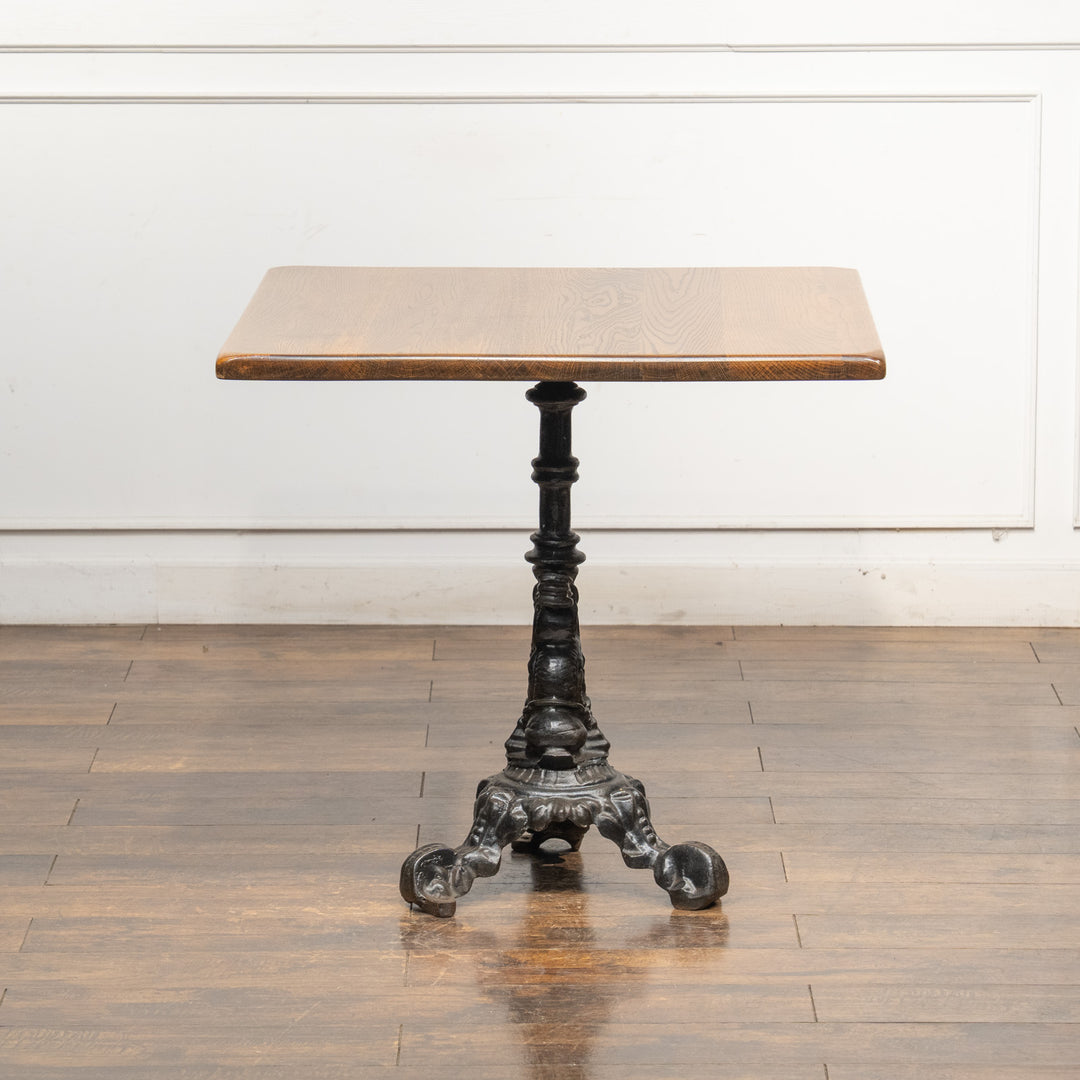 デコラティブなアイアンレッグが目を惹く オーク パブテーブル /25G-2