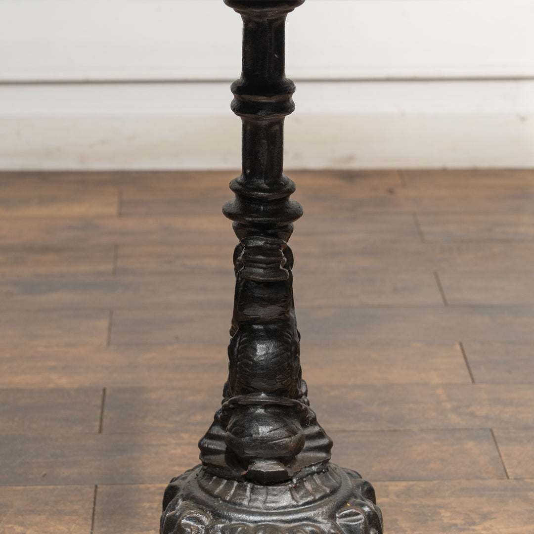 デコラティブなアイアンレッグが目を惹く オーク パブテーブル /25G-2